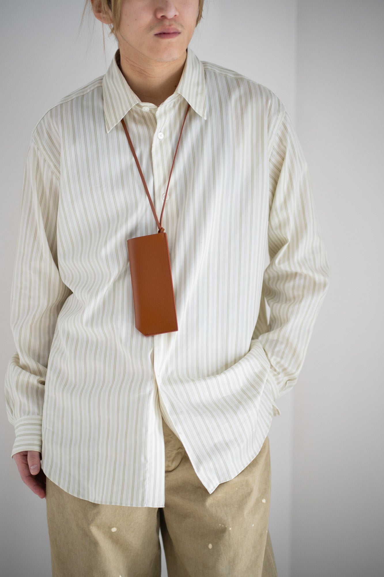 COTTON SILK STRIPE SHIRT