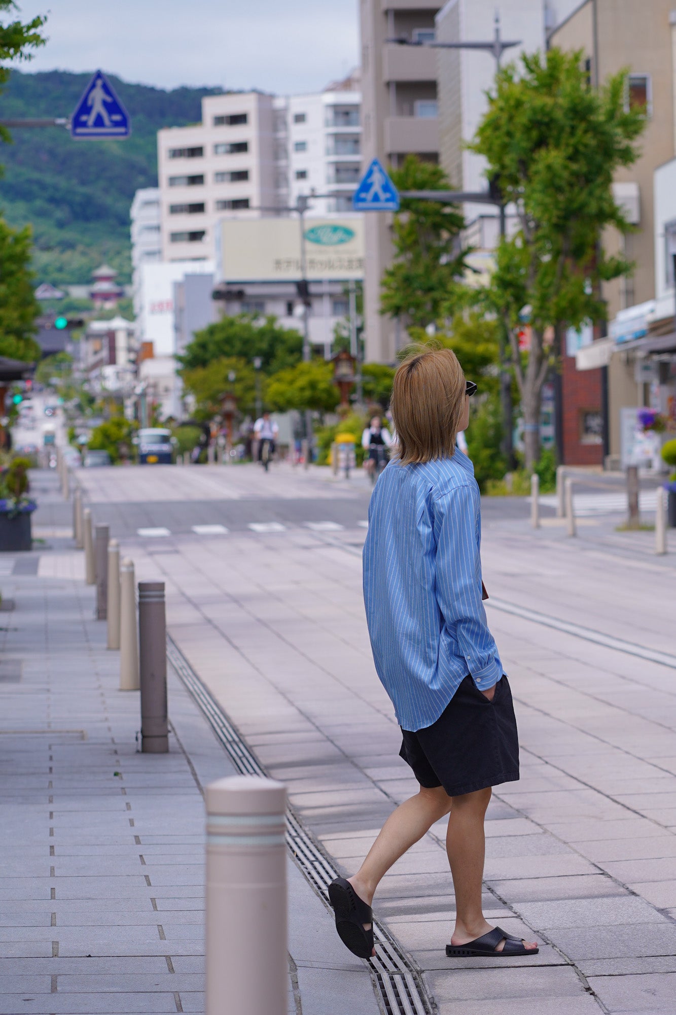 COTTON SILK STRIPE SHIRT