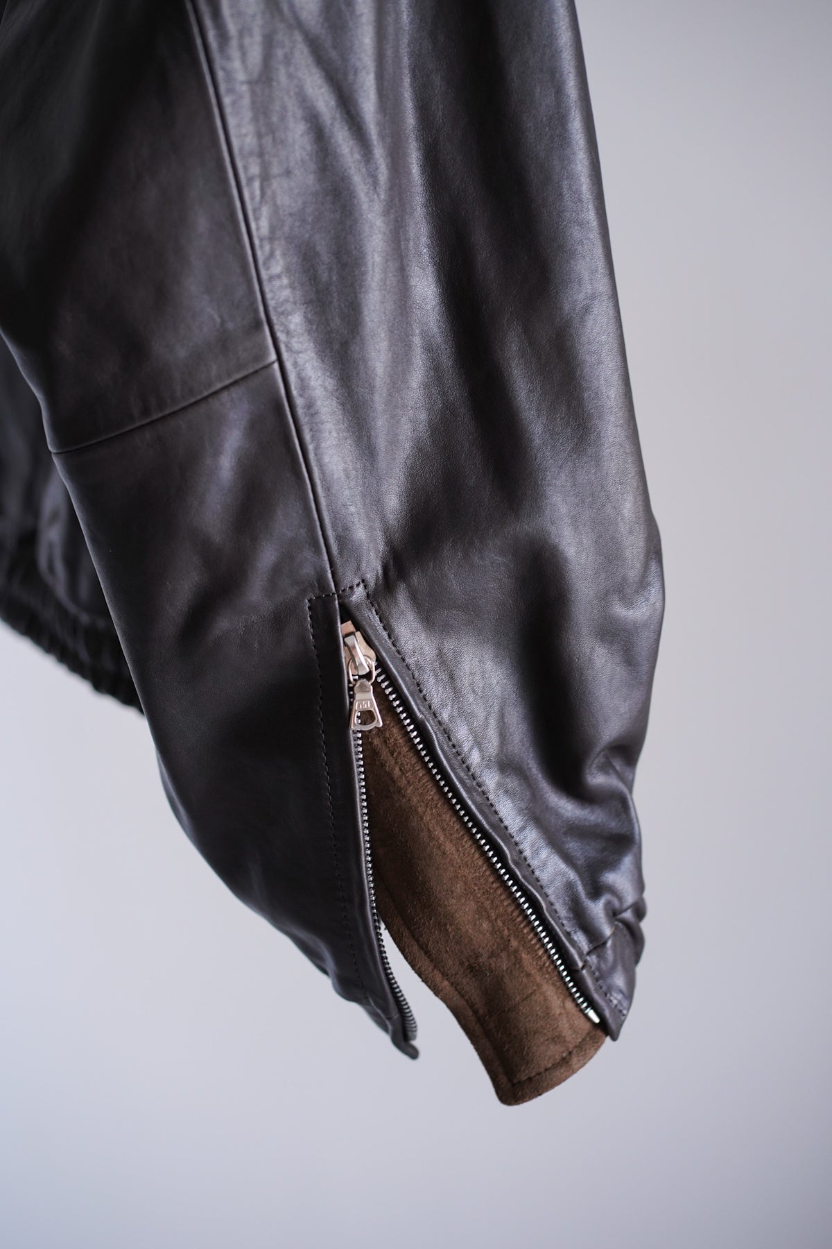 MOUTON COLLAR CALF ZIP JACKET