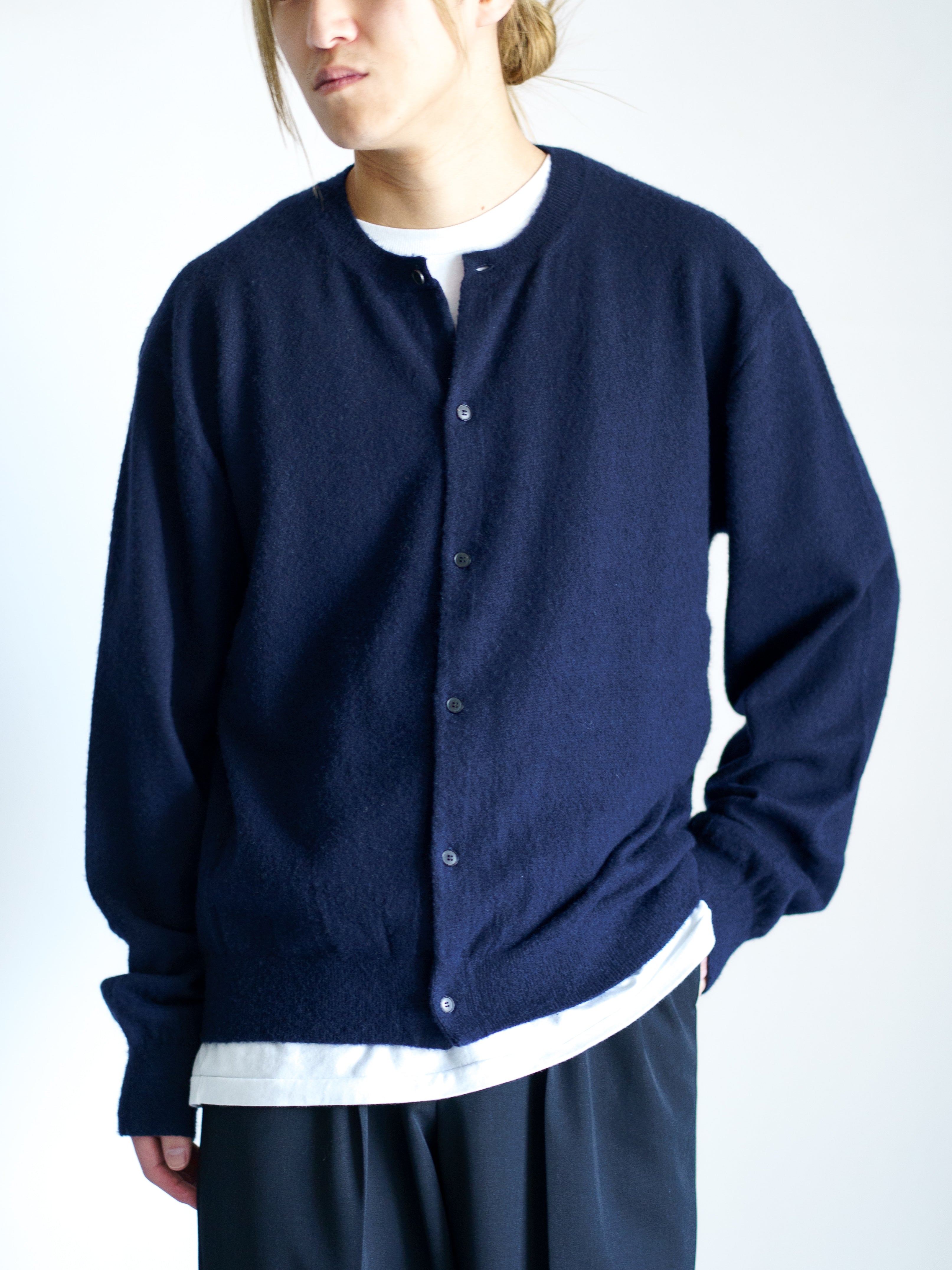 AURALEE | BRUSHED CASHMERE COTTON CARDIGAN – イデアル公式