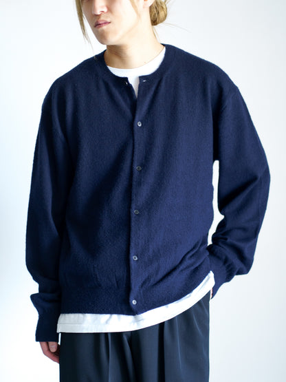 BRUSHED CASHMERE COTTON KNIT CARDIGAN