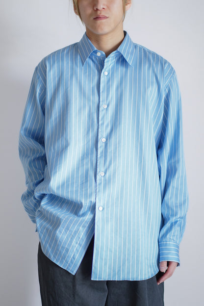 COTTON SILK STRIPE SHIRT