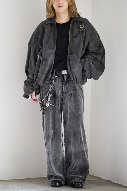 DEFLATED BALLOON LEATHER JACKET