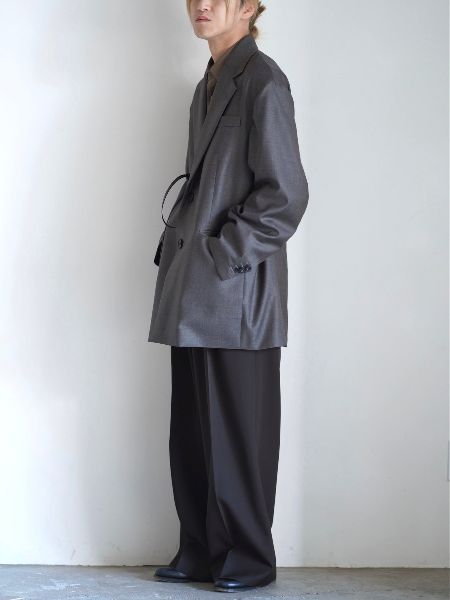 EXTRA FINE WOOL OVERSIZED SINGLE BREAST LONG JACKET