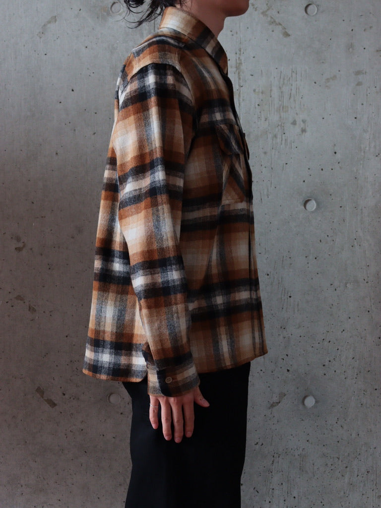 US2583 / LONG SLEEVE WOOL CHECK SHIRT