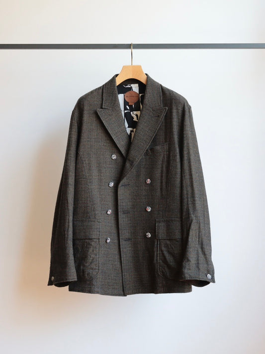 double breased director's jacket -check-