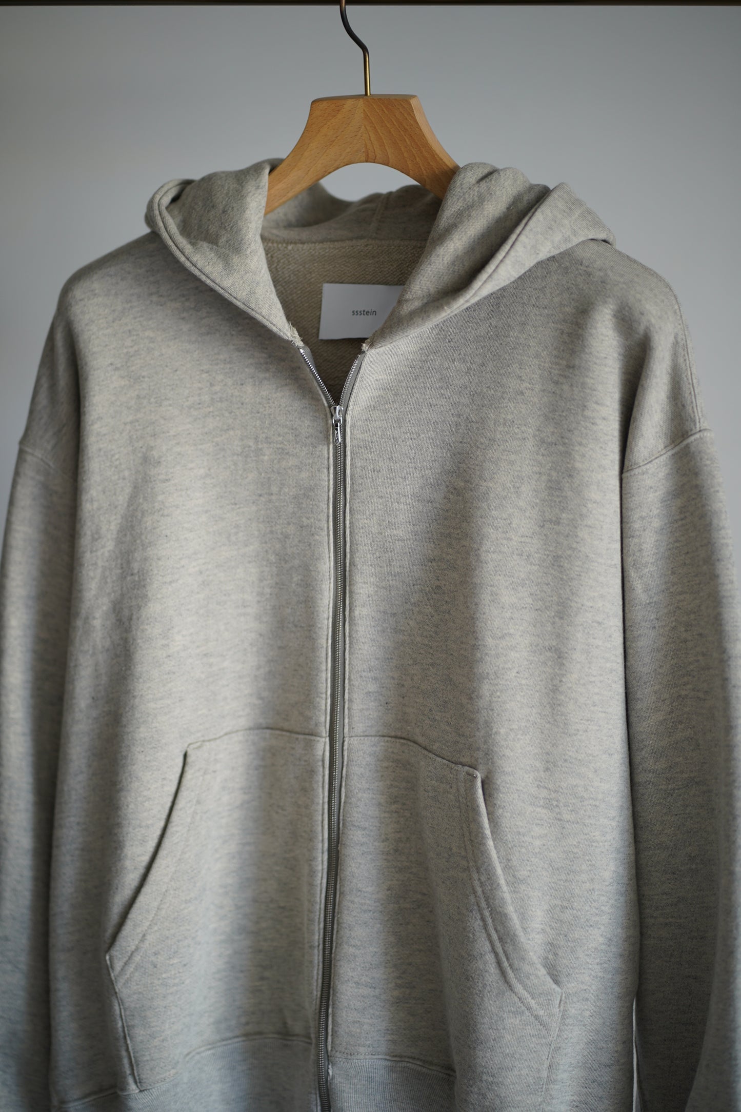 COTTON CASHMERE SWEAT ZIP HOODY