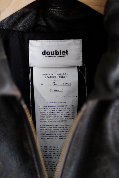 DEFLATED BALLOON LEATHER JACKET