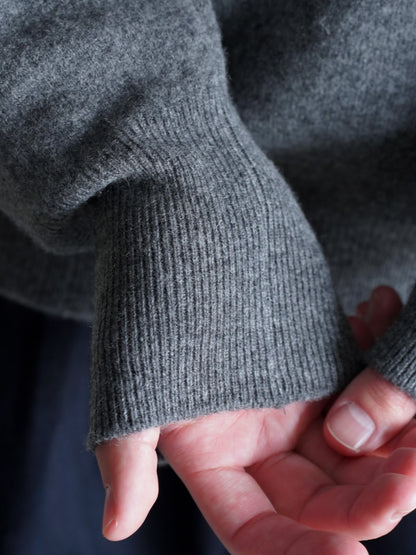 EXTRA FINE WOOL KNIT POLO LS