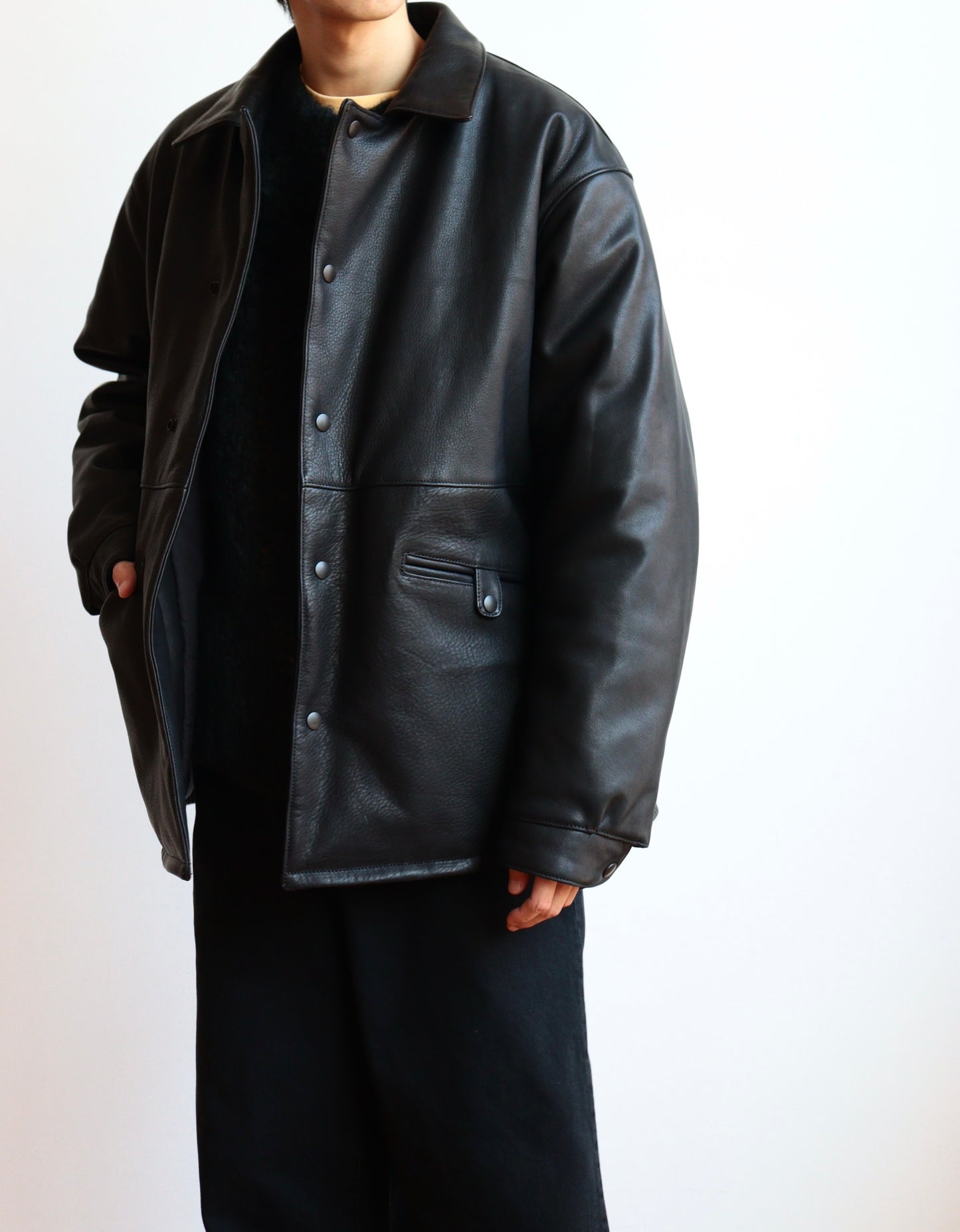 US2515 / LEATHER COACH JACKET