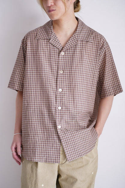 AIRY LIGHT COTTON CHECK HALF SLEEVED SHIRT