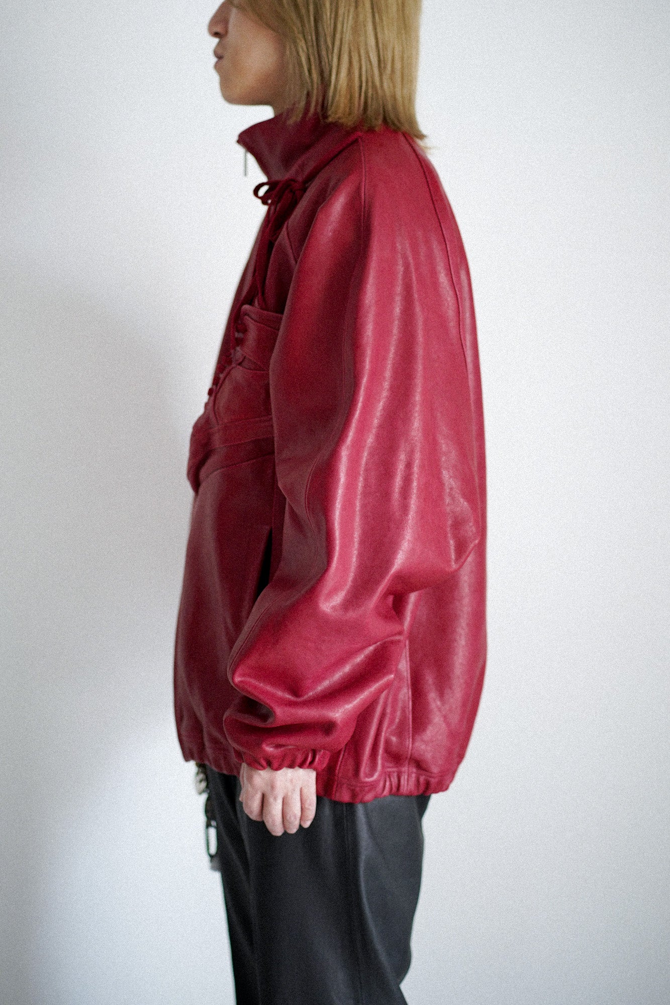 BASKETBALL SHOE POCKET LEATHER JACKET
