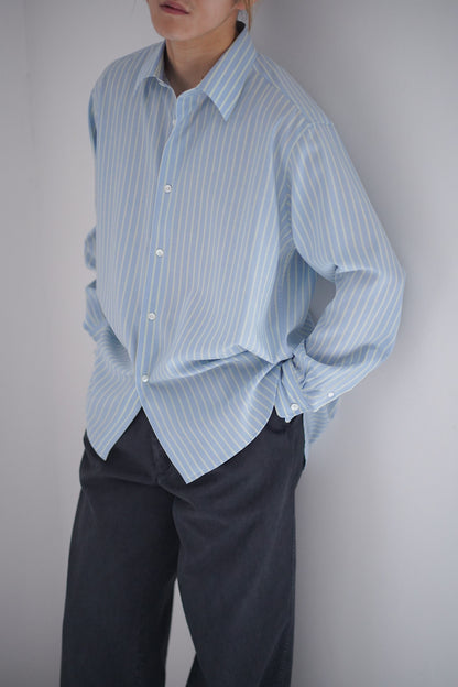 SUPER FINE WOOL STRIPE SHIRT