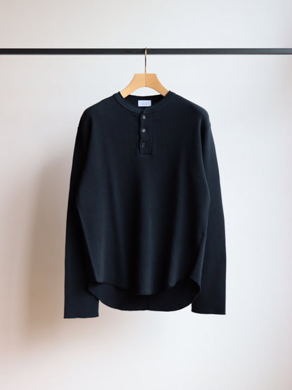 US2536 / LONG SLEEVE HENRY NECK WAFFLE T-SHIRT