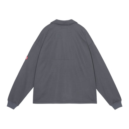 PE JERSEY COLLARED ZIP UP