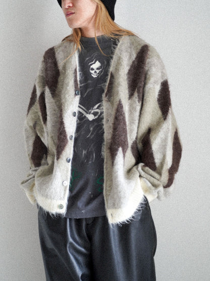 074 KNIT CARDIGAN/ ARGYLE