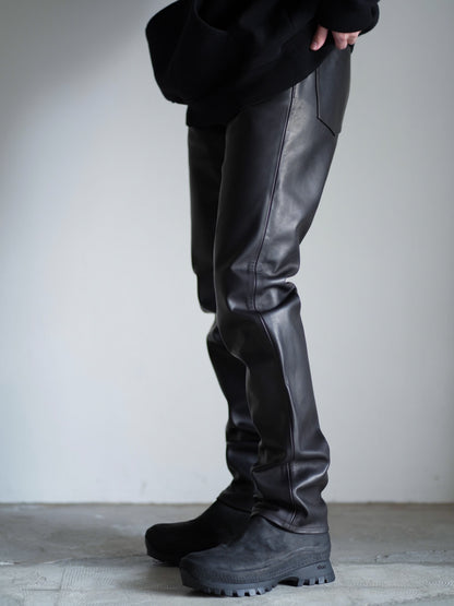 COMOLI GUIDI メンズ ブーツ  VS バックジップ ブーツ 通販 着画 横