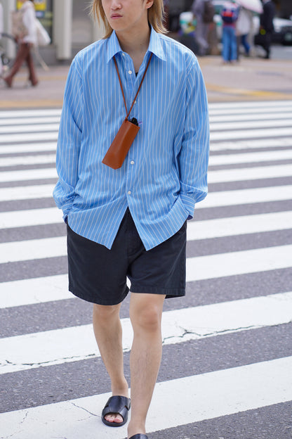 COTTON SILK STRIPE SHIRT