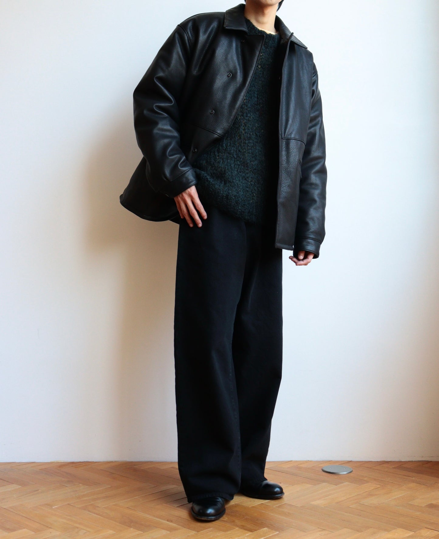 US2515 / LEATHER COACH JACKET
