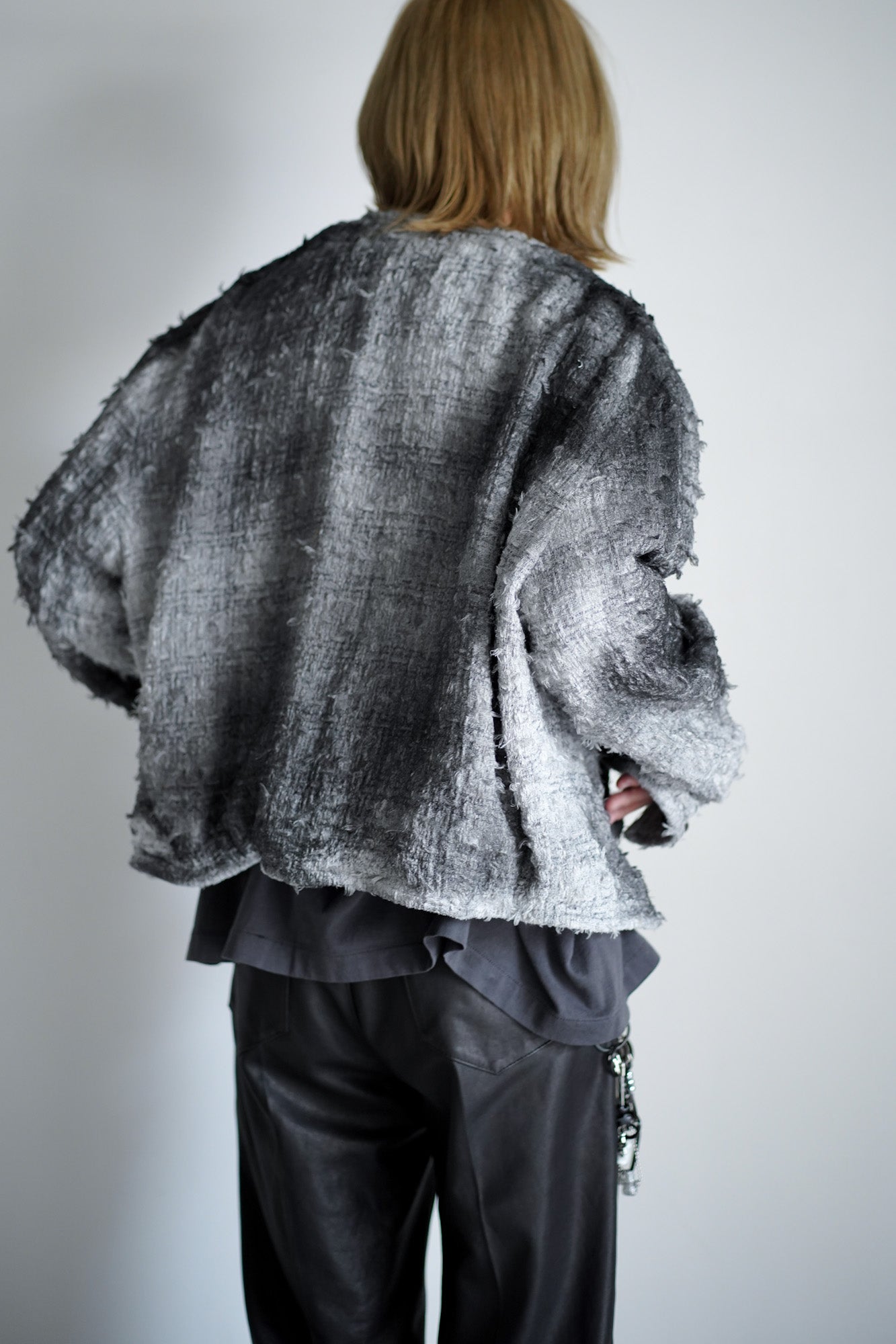 SMOG AIR STAINED TWEED JACKET