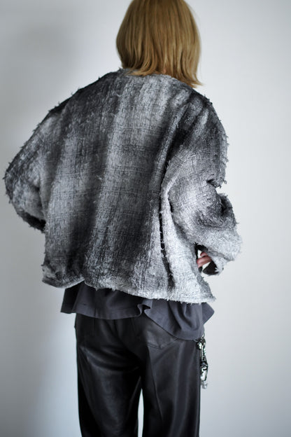 SMOG AIR STAINED TWEED JACKET