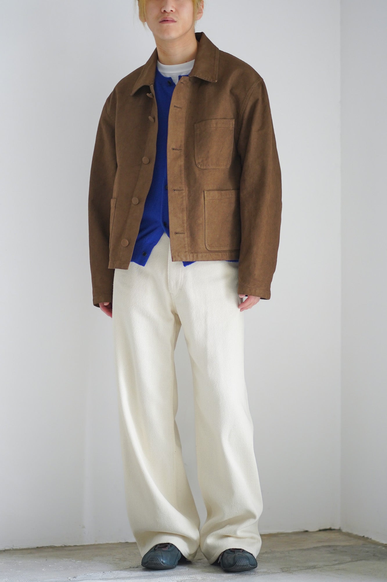 GARMENT-DYED ORGANIC COTTON HEAVY TWILL SHORT WORK JACKET