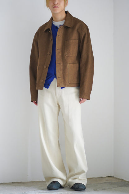 GARMENT-DYED ORGANIC COTTON HEAVY TWILL SHORT WORK JACKET