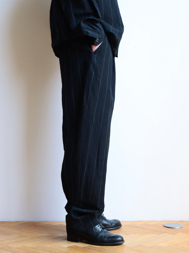 TROUSERS104 Copper EASY LINEN STRIPE