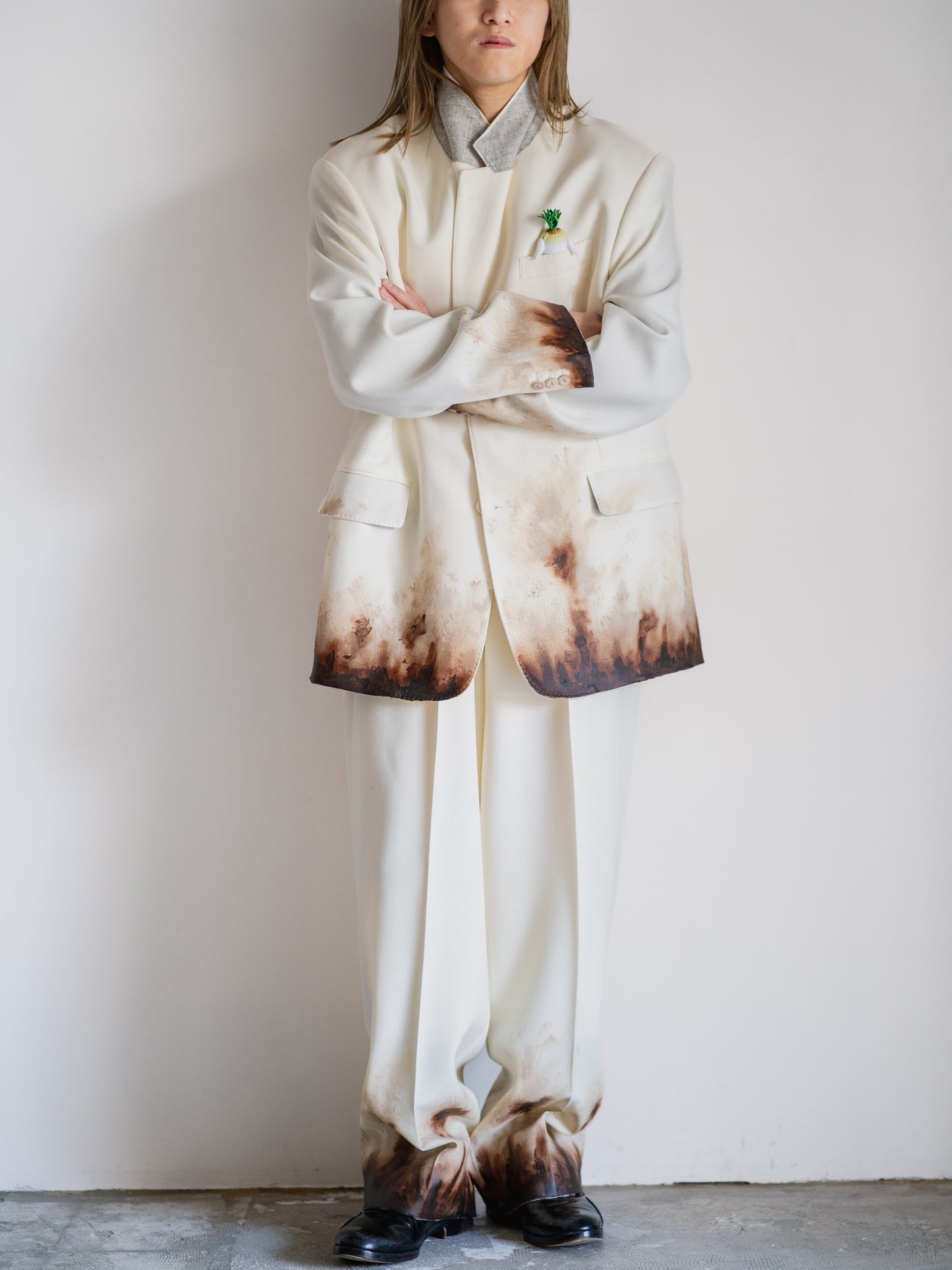 MUD-HAND-PAINTED TAILORED JACKET