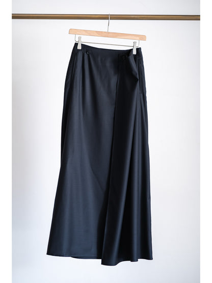 WOOL SILK WRAP SKIRT
