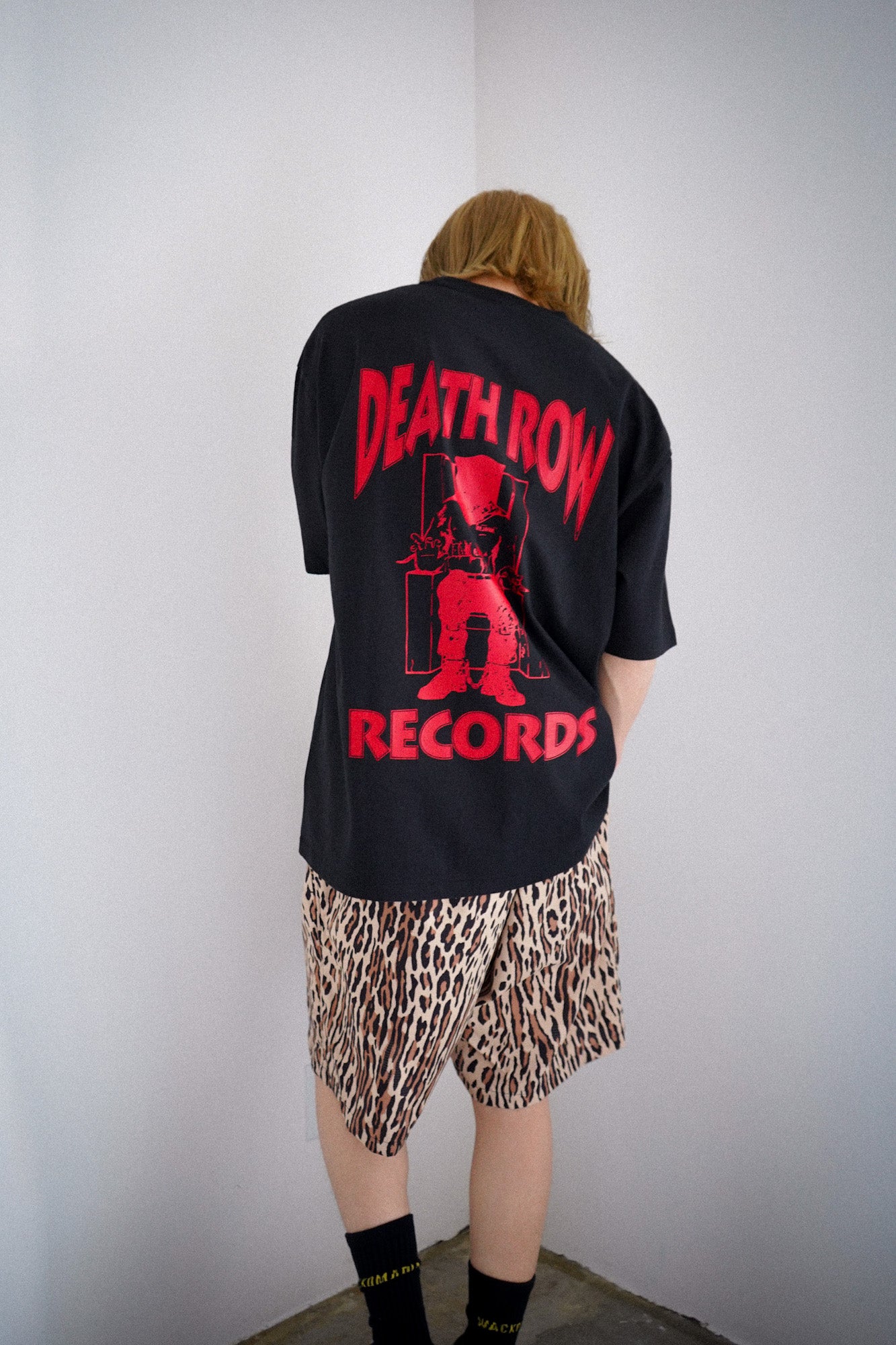 DEATH ROW RECORDS / WASHED HEAVY WEIGHT CREW NECK T-SHIRT