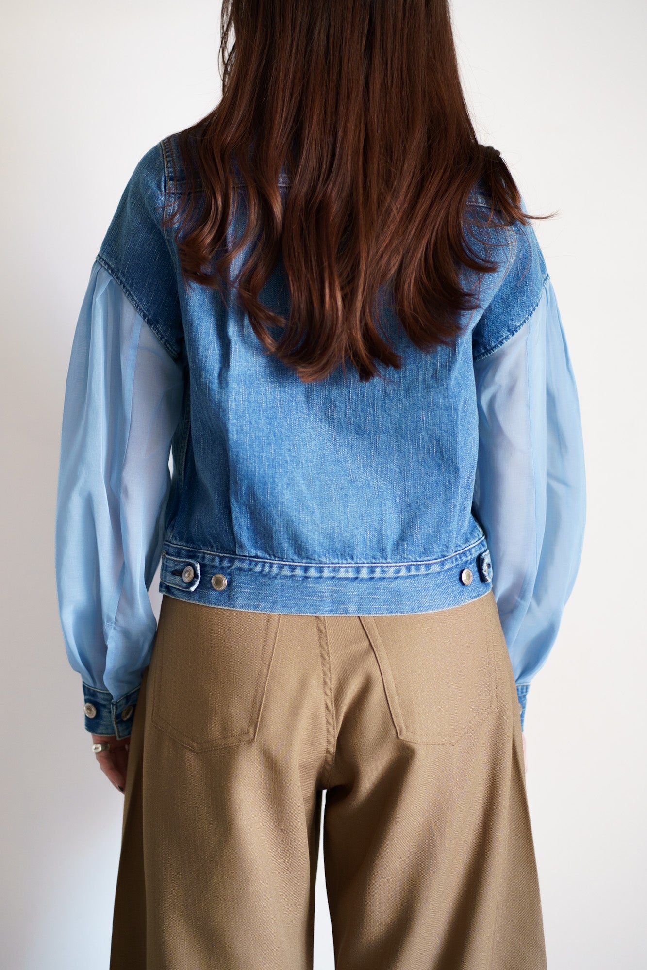 BALLOON SLEEVE DENIM JACKET TYPE 2 / REGULAR FIT(SHEER SLEEVE)