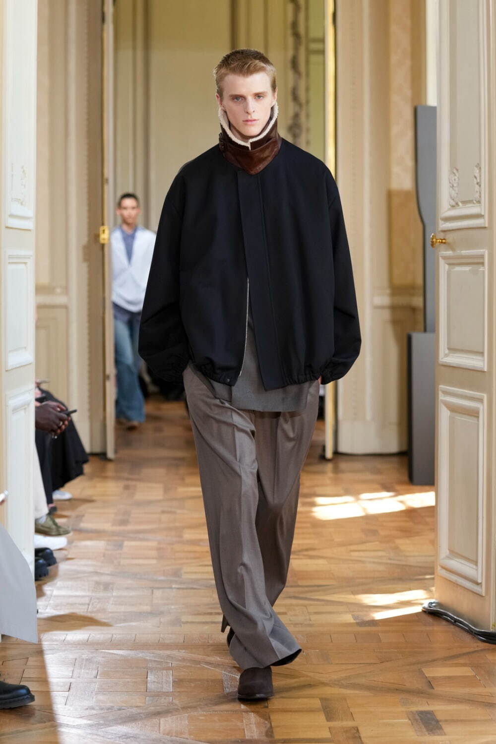 ssstein | MOUTON COLLAR PADDED JACKET | NAVY – イデアル公式