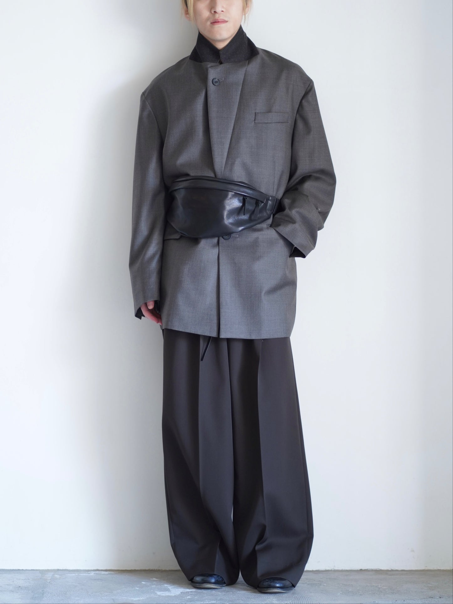 EXTRA FINE WOOL OVERSIZED SINGLE BREAST LONG JACKET