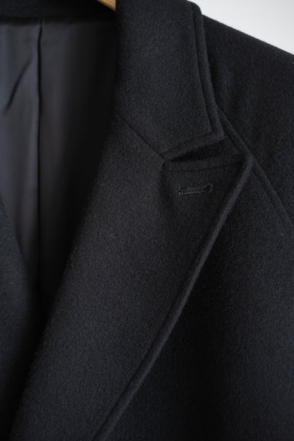 WOOL CASHMERE OVERSIZED PEAK LAPEL CHESTER COAT