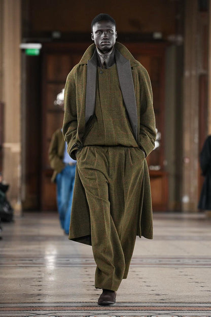 BRITISH TWEED RAGLAN SLEEVE BALMACAAN COAT