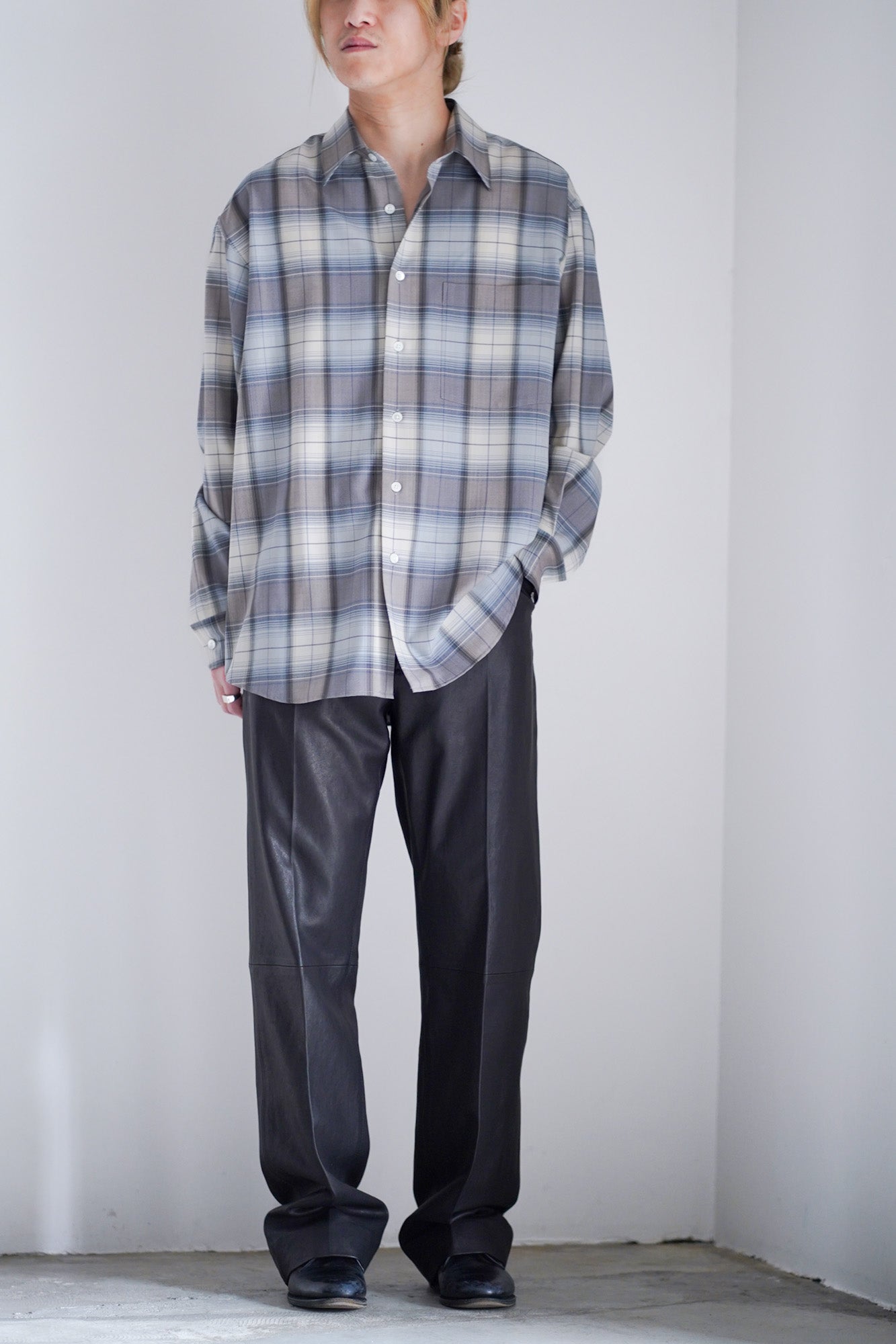 SUPER LIGHT WOOL CHECK SHIRT