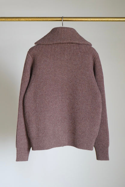RIBBED ZIP SWEATER