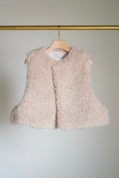 FAUX SHEARING CROPPED VEST