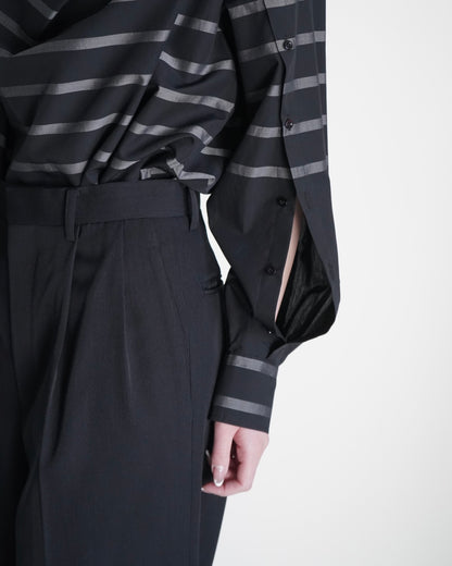 STRIPE COWL NECK BLOUSE