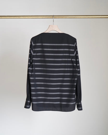 STRIPE COWL NECK BLOUSE
