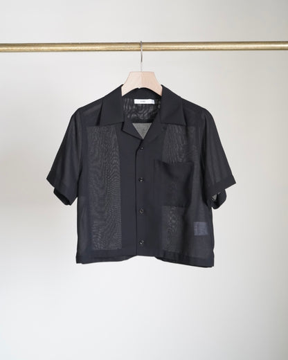 T/W VOILE CROPPED SHIRT