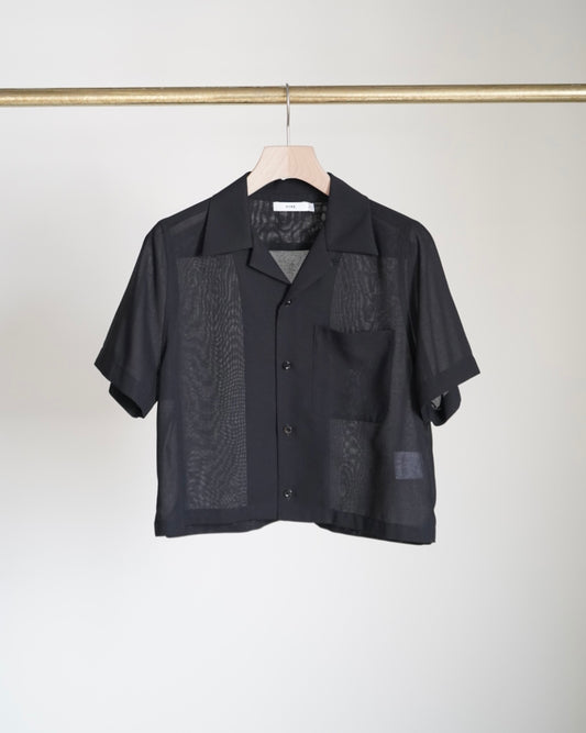 T/W VOILE CROPPED SHIRT