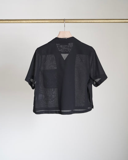 T/W VOILE CROPPED SHIRT