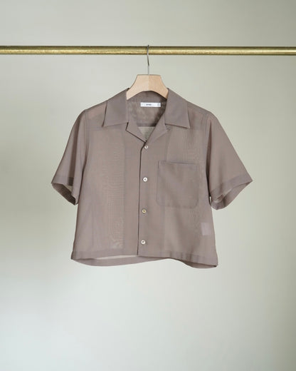 T/W VOILE CROPPED SHIRT