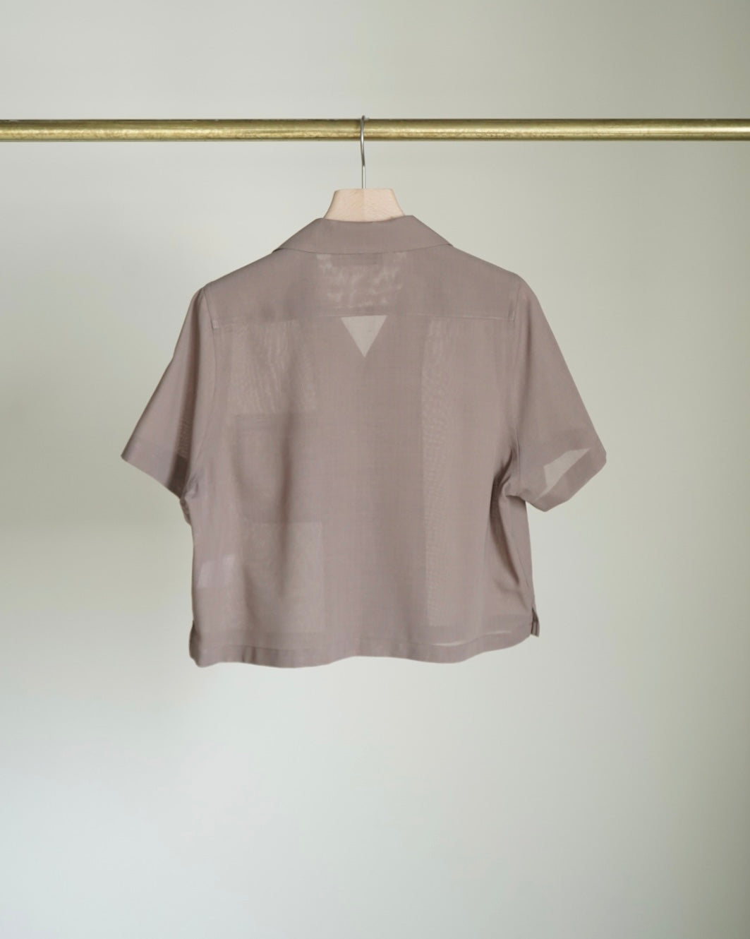T/W VOILE CROPPED SHIRT