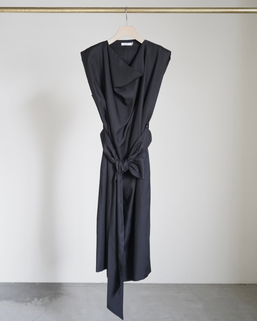 TWILL COWL NECK DRESS