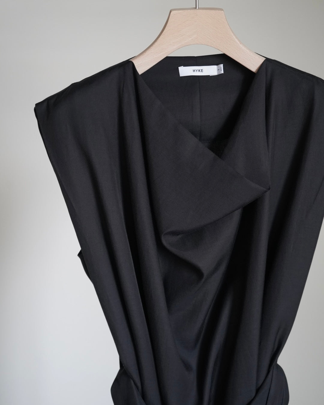 TWILL COWL NECK DRESS
