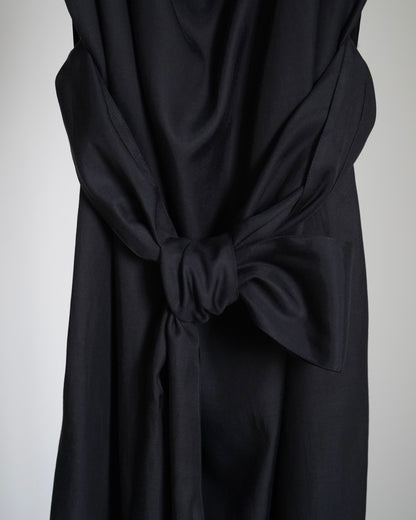 TWILL COWL NECK DRESS