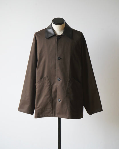 OVERSIZED BLOUSON WITH LEATHER PATCH